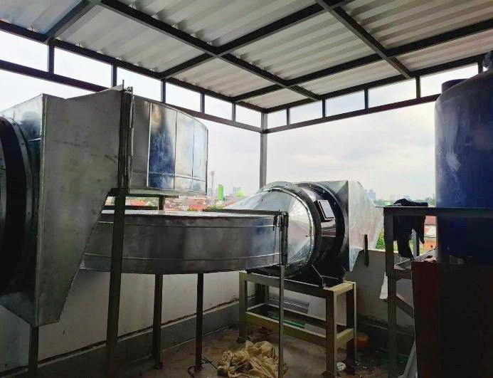 dokumentasi pemasangan hood kedelapan